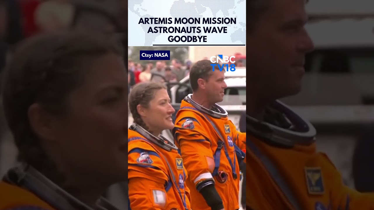 WATCH: Artemis Moon Mission Astronauts Wave Goodbye And Head To The Launch Pad | N18G