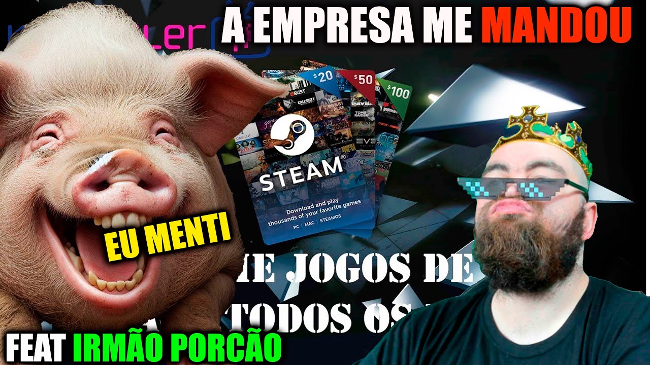 REACT IRMÃO PORCO MENTE QUE A EMPRESA MANDOU OS JOGOS