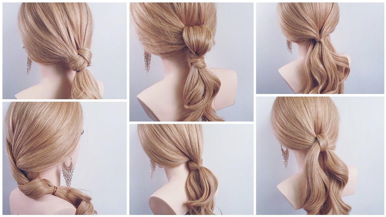 긴머리 예쁘게 묶는법 긴머리헤어스타일~easy hairstyle 簡単なヘアスタイル Gaya Rambut Mudah 简单发型 Kiểu tóc