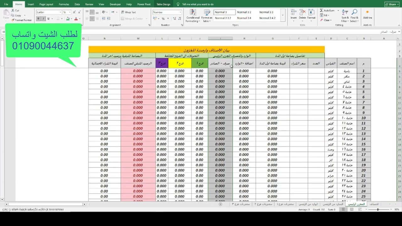 ازاي تدير مخازنك وفروعك في ملف واحد بطريقة احترافية فى شيت اكسيل