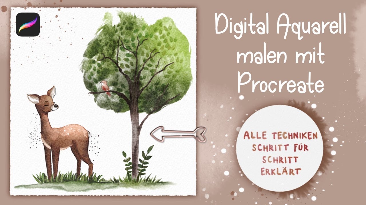 Aqualove Tutorial - digital Aquarell malen mit Procreate -