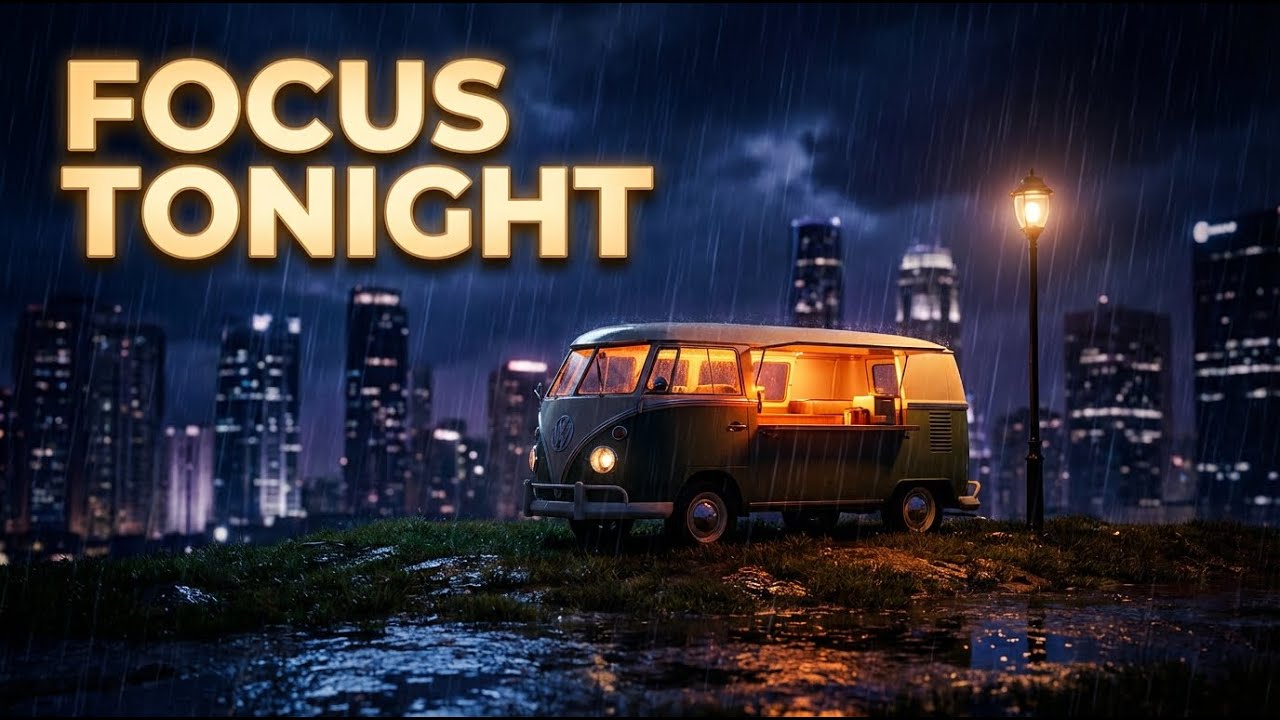 Urban Rain Cafe  Warm Lofi Beats for Study  Calm Nights