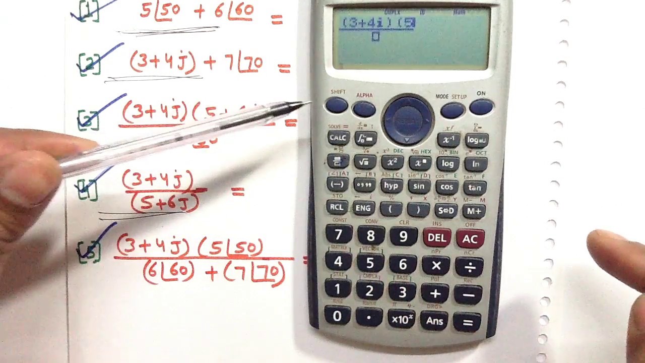 how to use CASIO FX-991ES in (ELECTRICAL ENGINEERING ) (Polar and Rectangular )------1
