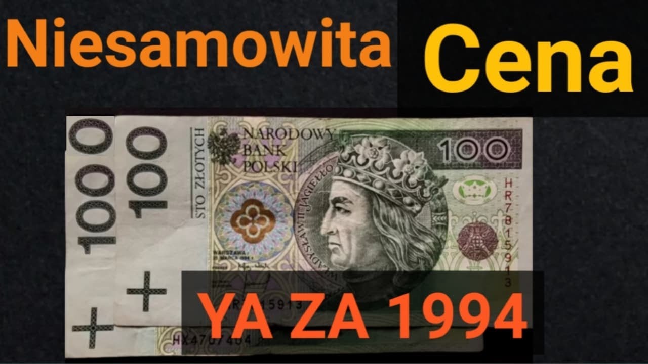 Niesamowite Ceny za Serie YA ZA 1994 banknot 100 złotych #inflacja Sierpień 2022