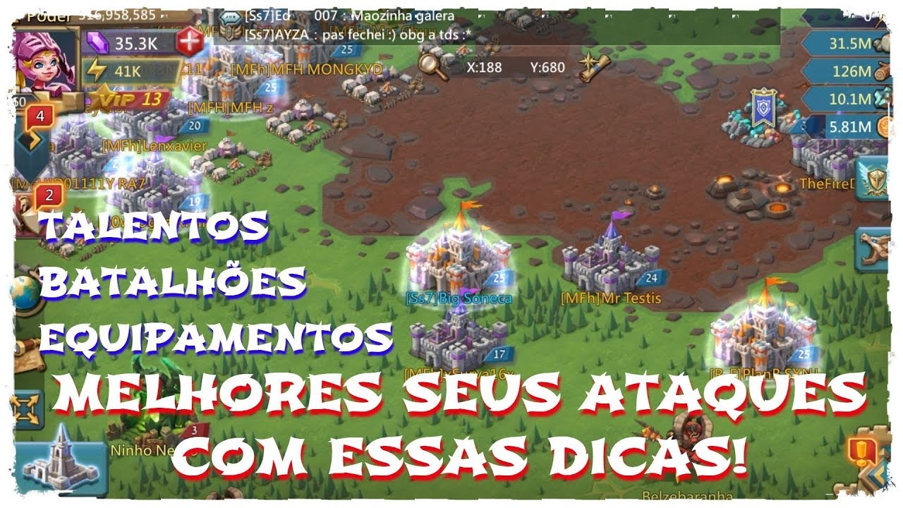 DICAS PARA VOCÊ MELHORAR OS SEUS ATAQUES! Lords Mobile