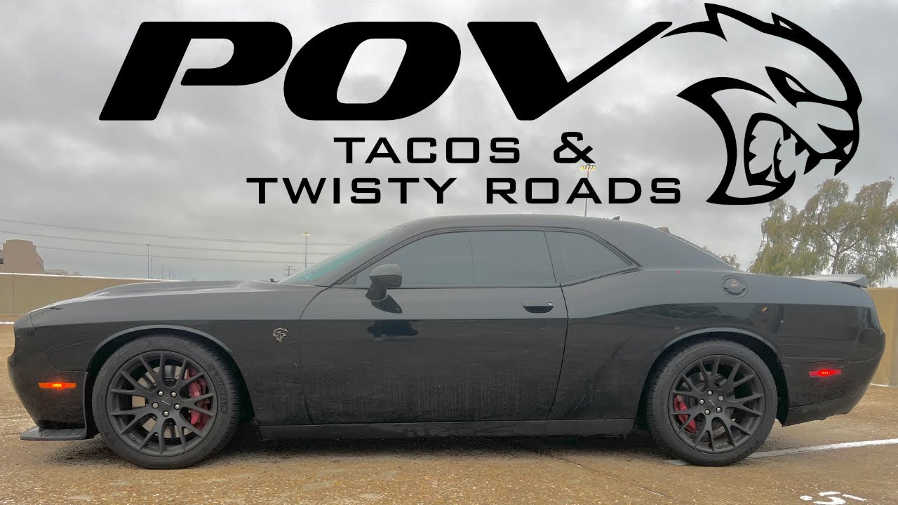 HELLCAT POV ASMR 4K Drive | Dodge Challenger SRT (Manual 6 Speed) |  Twisty roads and tacos