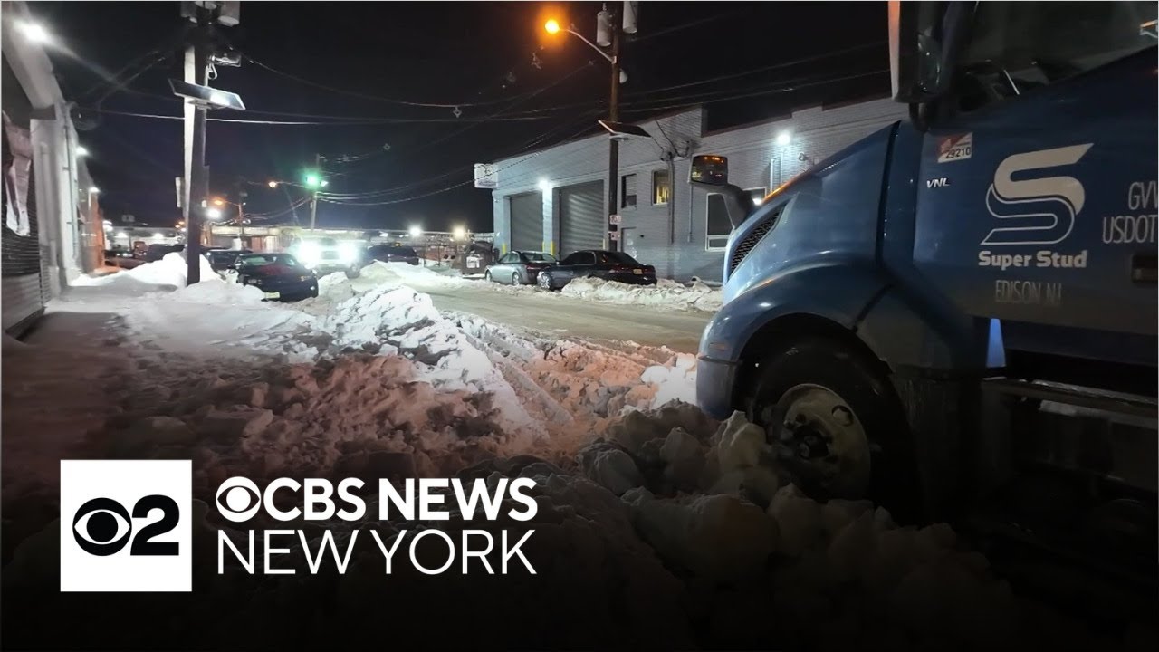 Traffic is snarled around Paterson, N.J. due to ongoing snow removal