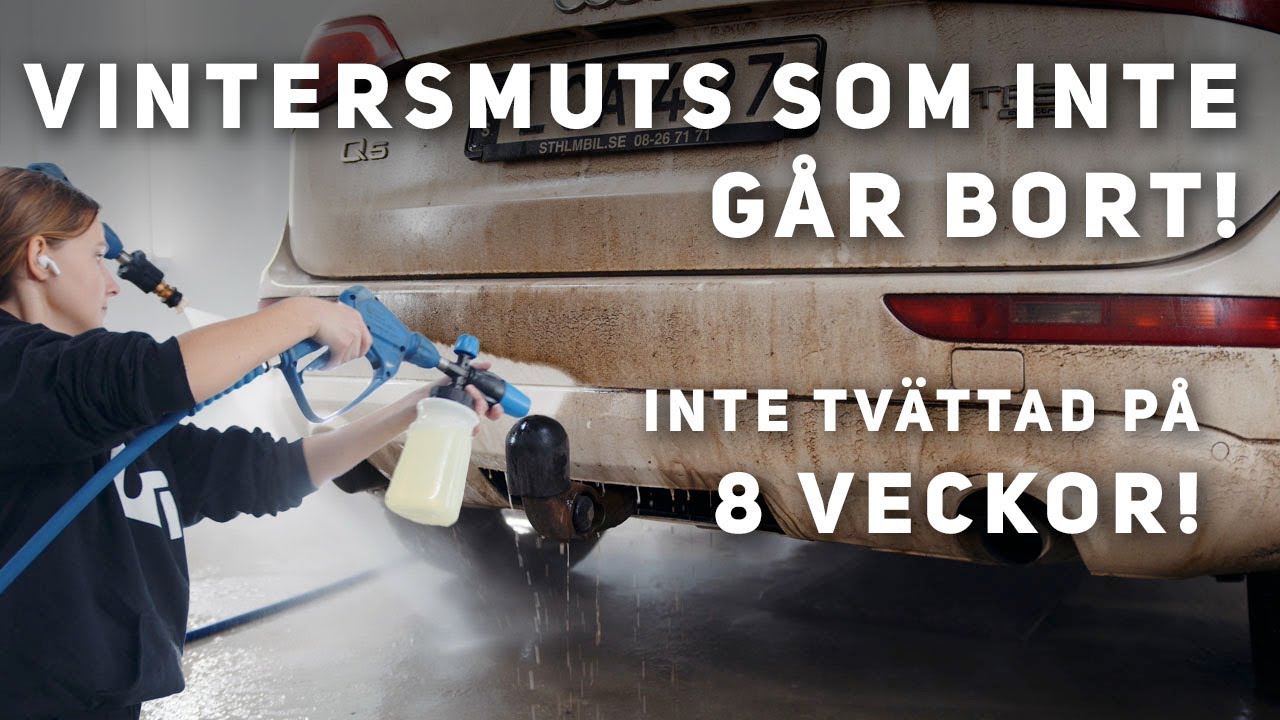 Vintertvätt på en extremt smutsig Audi (SATISFYING)