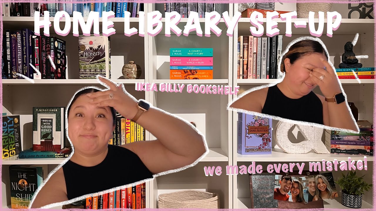 CREATING OUR HOME LIBRARY 📚| Ikea Billy bookshelf set-up & what NOT to do