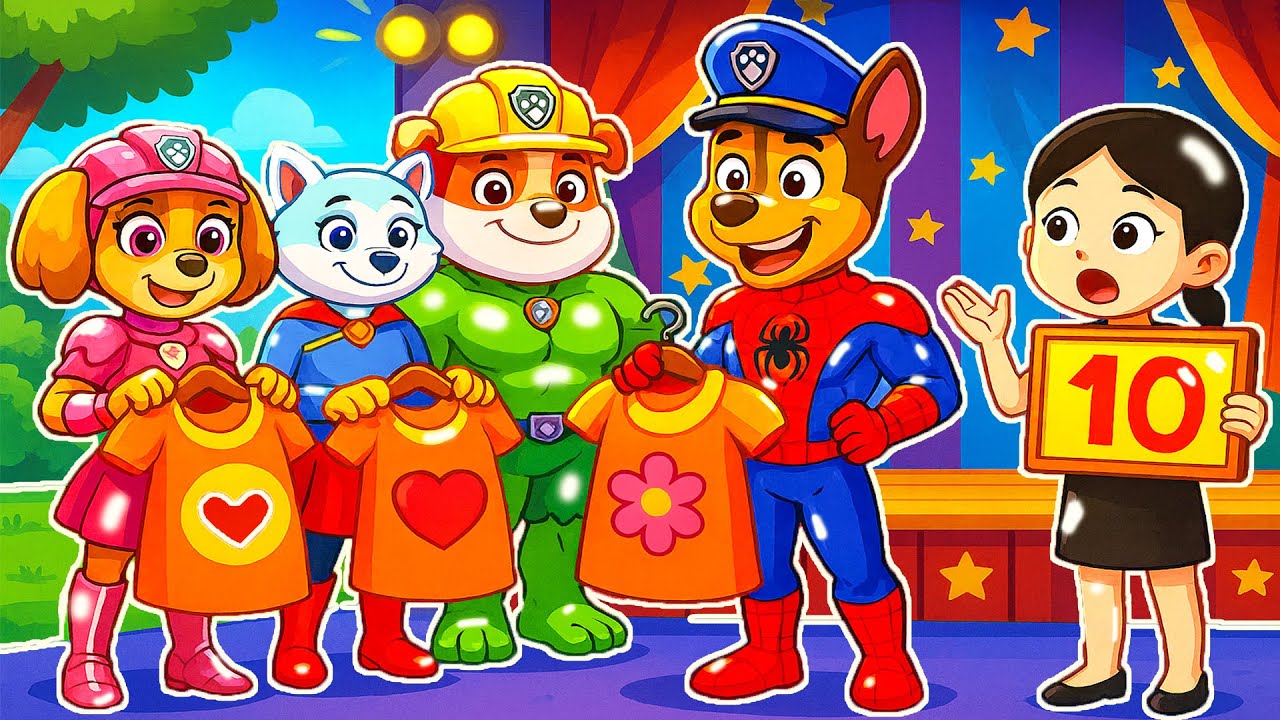 Ayuda a CHASE a elegir un vestido para la muñeca Squid Girl | PAw PaTrol en Español