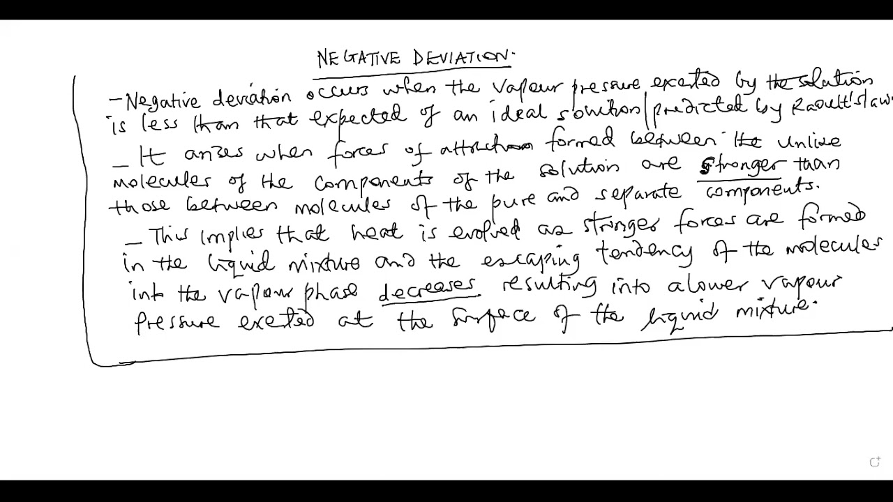 PHASE EQUILIBRIA ( LESSON 9). NEGATIVE DEVIATION