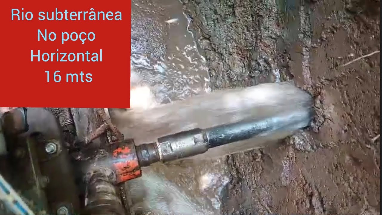 Rio subterrânea no poço horizontal de 16 metros 😱