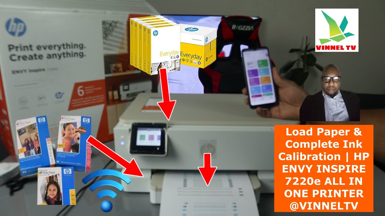 Load Paper & Complete Ink Calibration | HP ENVY INSPIRE 7220e ALL IN ONE PRINTER @VINNELTV