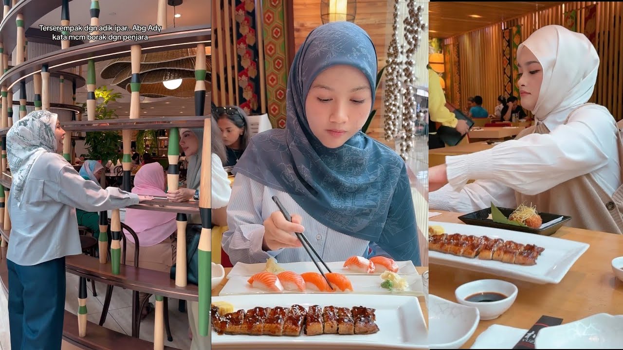 Kak Yatie & Anak2 Makan Sushi Terserempak Dengan Adik Ipar, Isteri Aliff Syukri