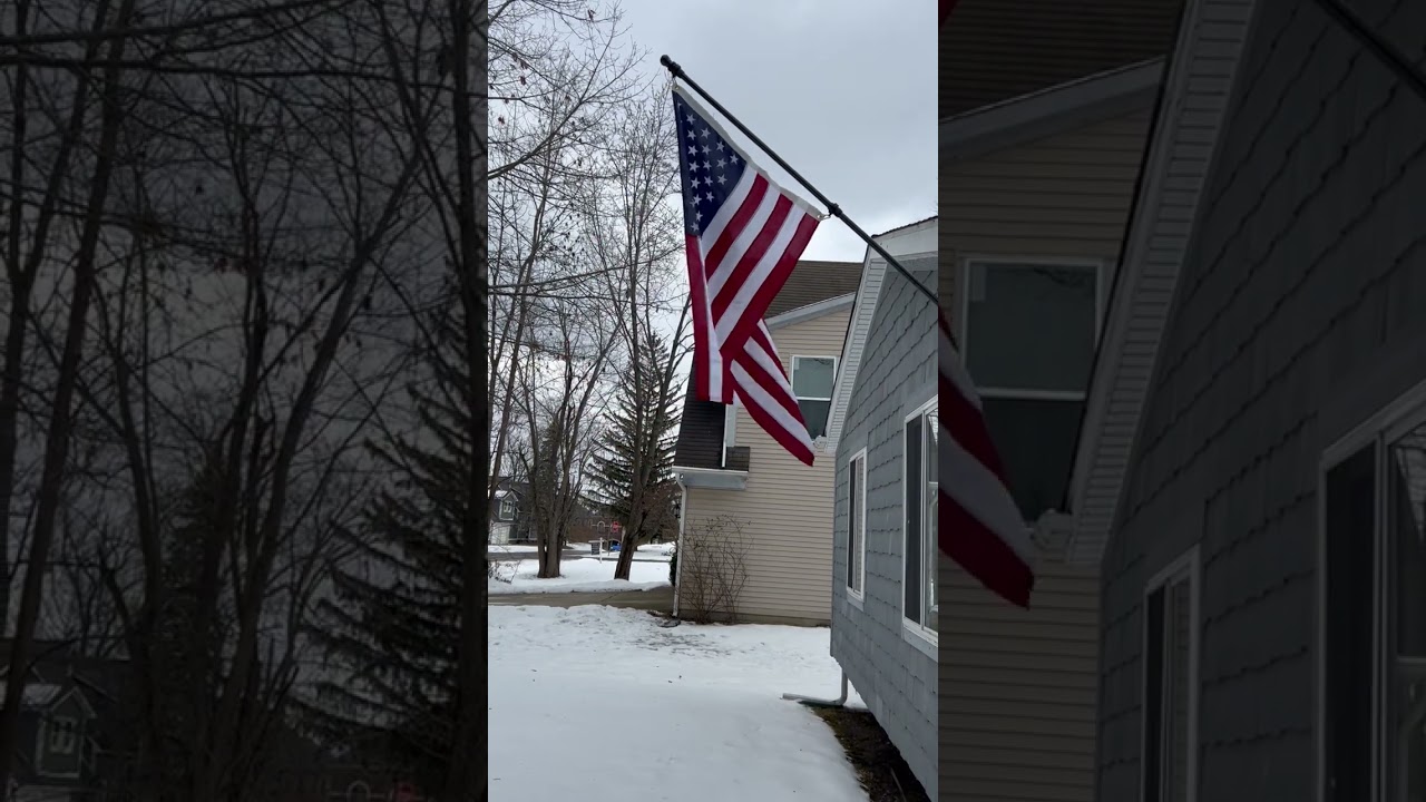 HIBLE Customer Show - 7 FT Carbon Fiber Flag Pole with 3*5 FT Flags Waving in the wind