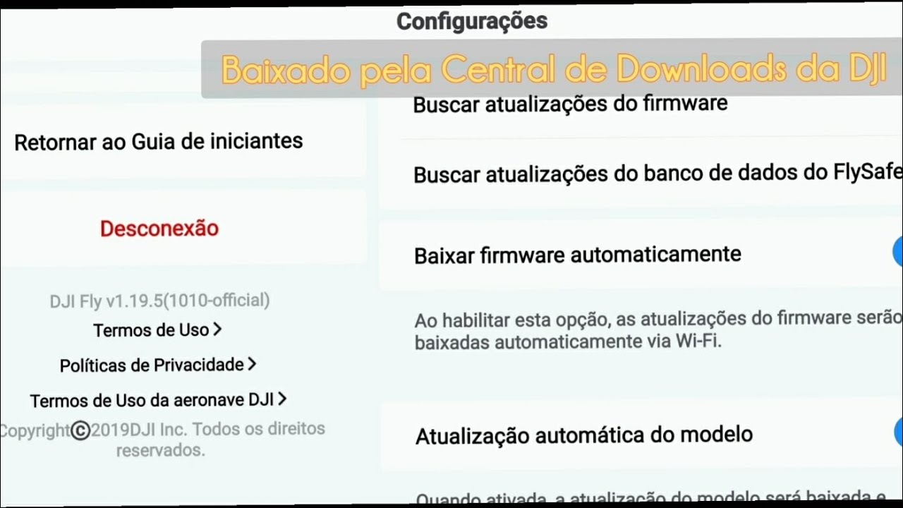 DJI Fly 1.19.5(1010 Official), Samsung Note 9 (Android 10), app Auriga DJI v3.2