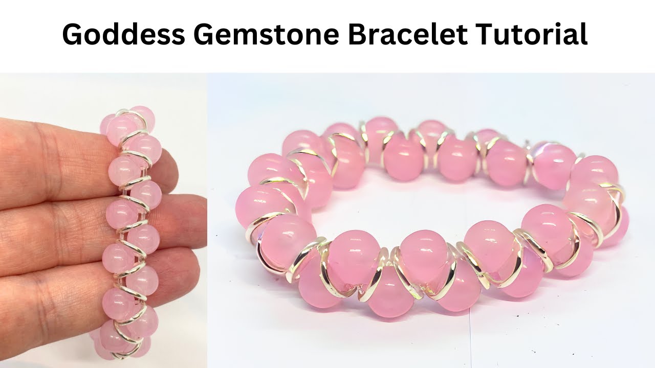 Goddess Bracelet, Gemstone Bracelet, Rose Quartz Beaded Bracelet, Bracelet Tutorial,