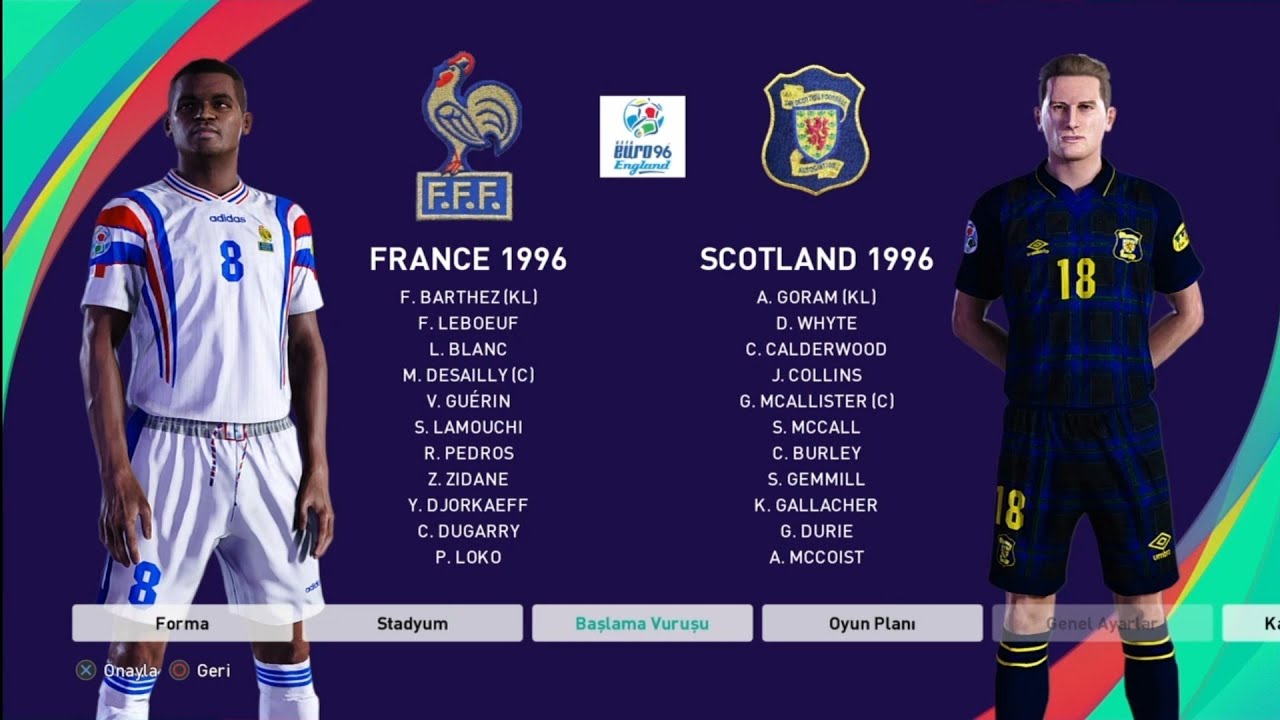 Euro 96 B Grubu 5.maç France Scotland 