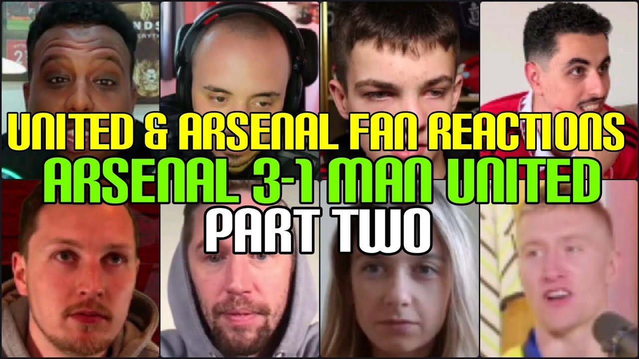 UNITED & ARSENAL FANS REACTION TO ARSENAL 3-1 MAN UNITED (PART 2) | FANS CHANNEL