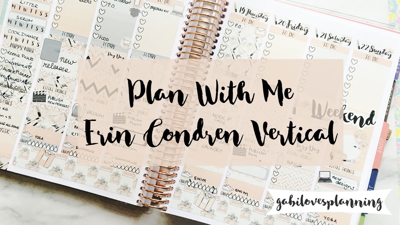 PLAN WITH ME | ERIN CONDREN NO WHITE SPACE SPREAD