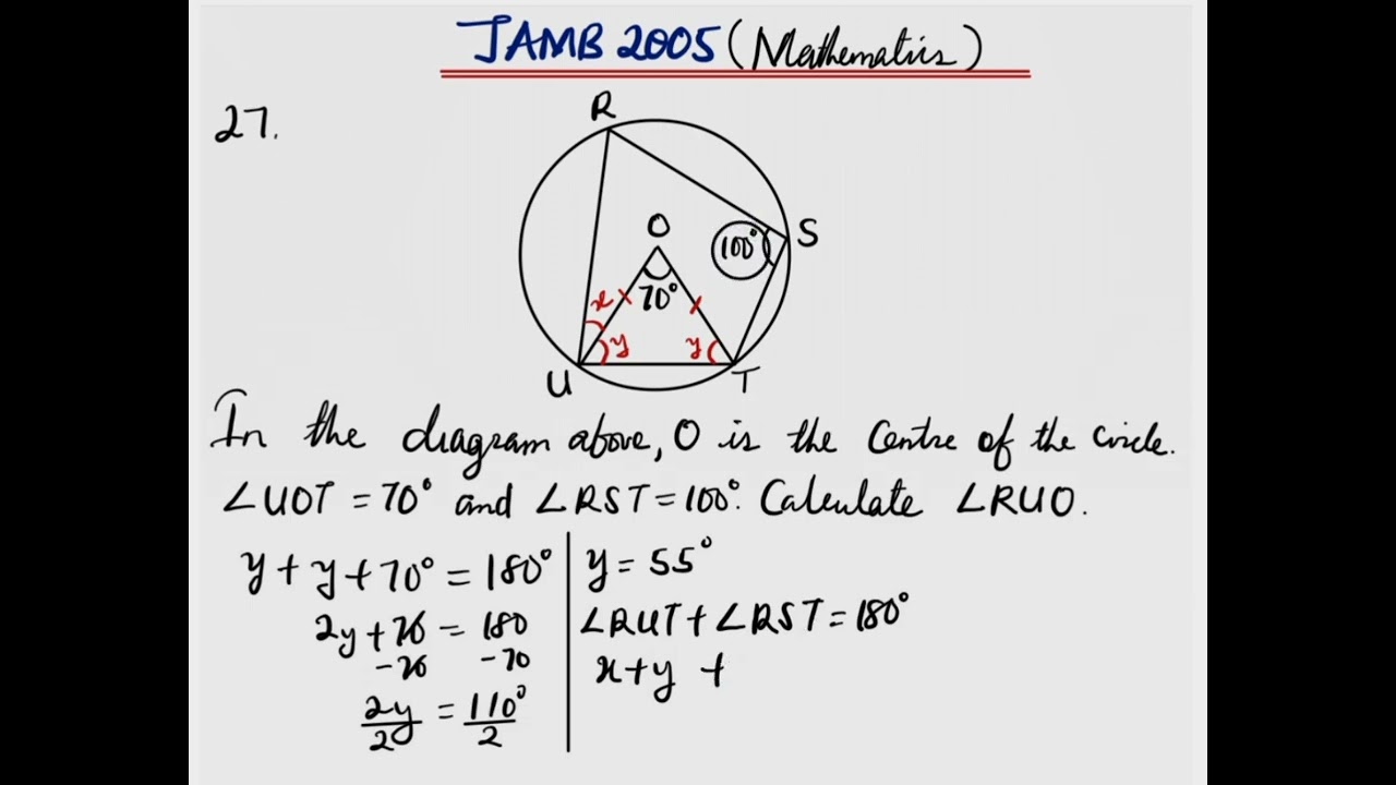 JAMB 2005 | MATHEMATICS | Question 27
