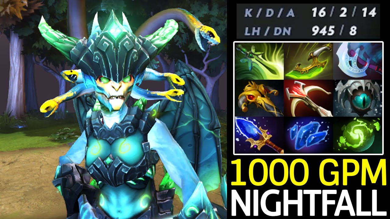 Nightfall 945 Last Hit – Medusa Free Farming Mode 1000 GPM Dota 2