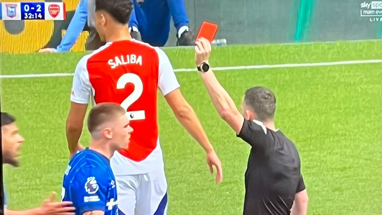 Leif Davis Red Card, Ipwich Town vs Arsenal 0-2 Highlights || Premier League 2024-25