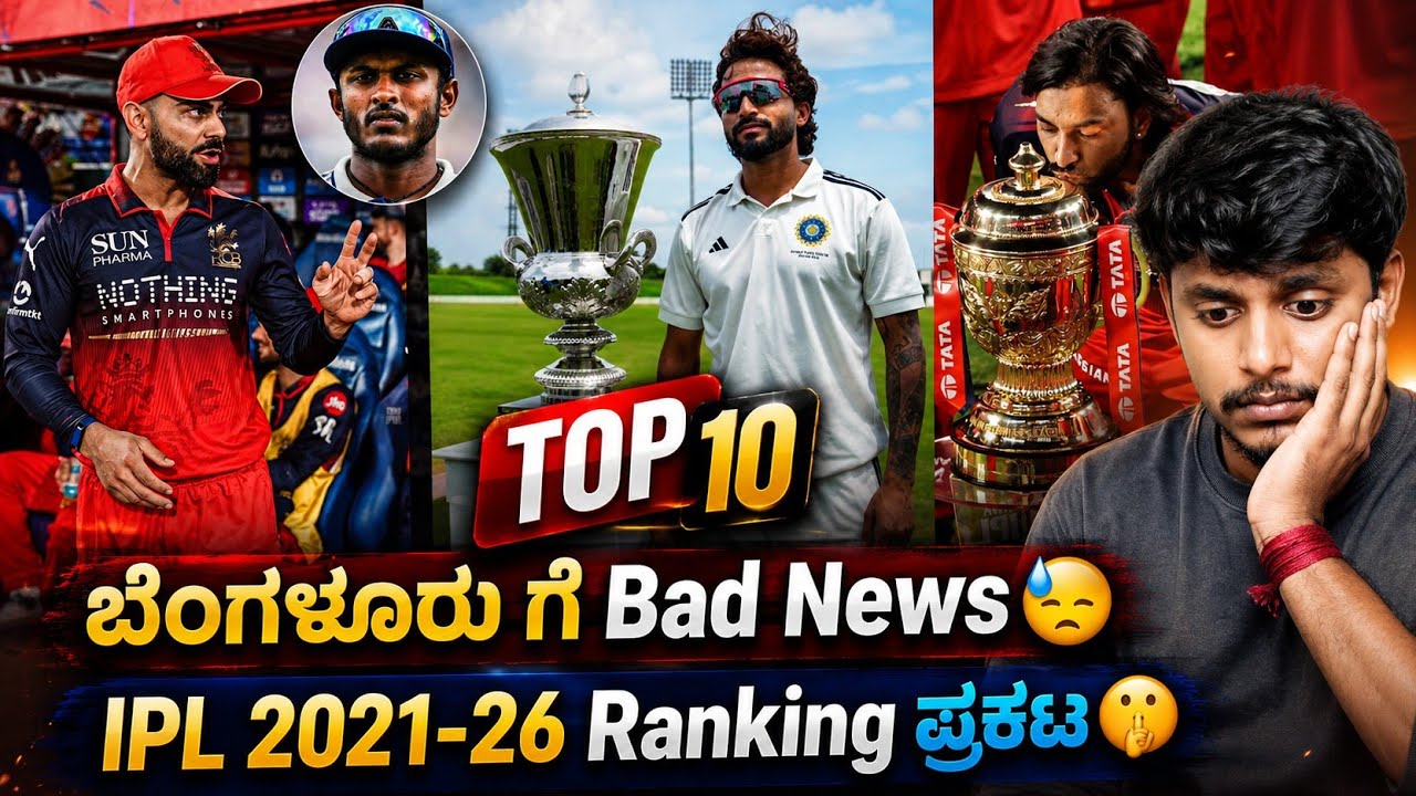 What's the team ranking of all IPL teams from 2021-26? Kannada|Virat Kohli|Top 10 cricket updates