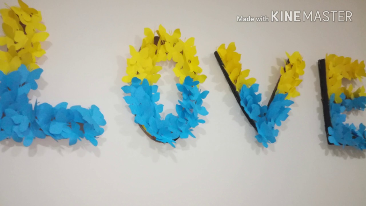 DIY 3D Floral Letters | DIY 3D Letters for Birthday Decoration | Birthday Decoration Idea