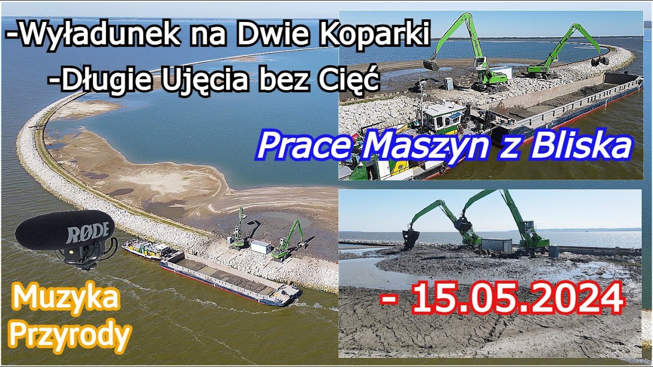 Budowa Wyspy Estyjskiej -15.05.2024 Transport za transportem urobku na wyspę