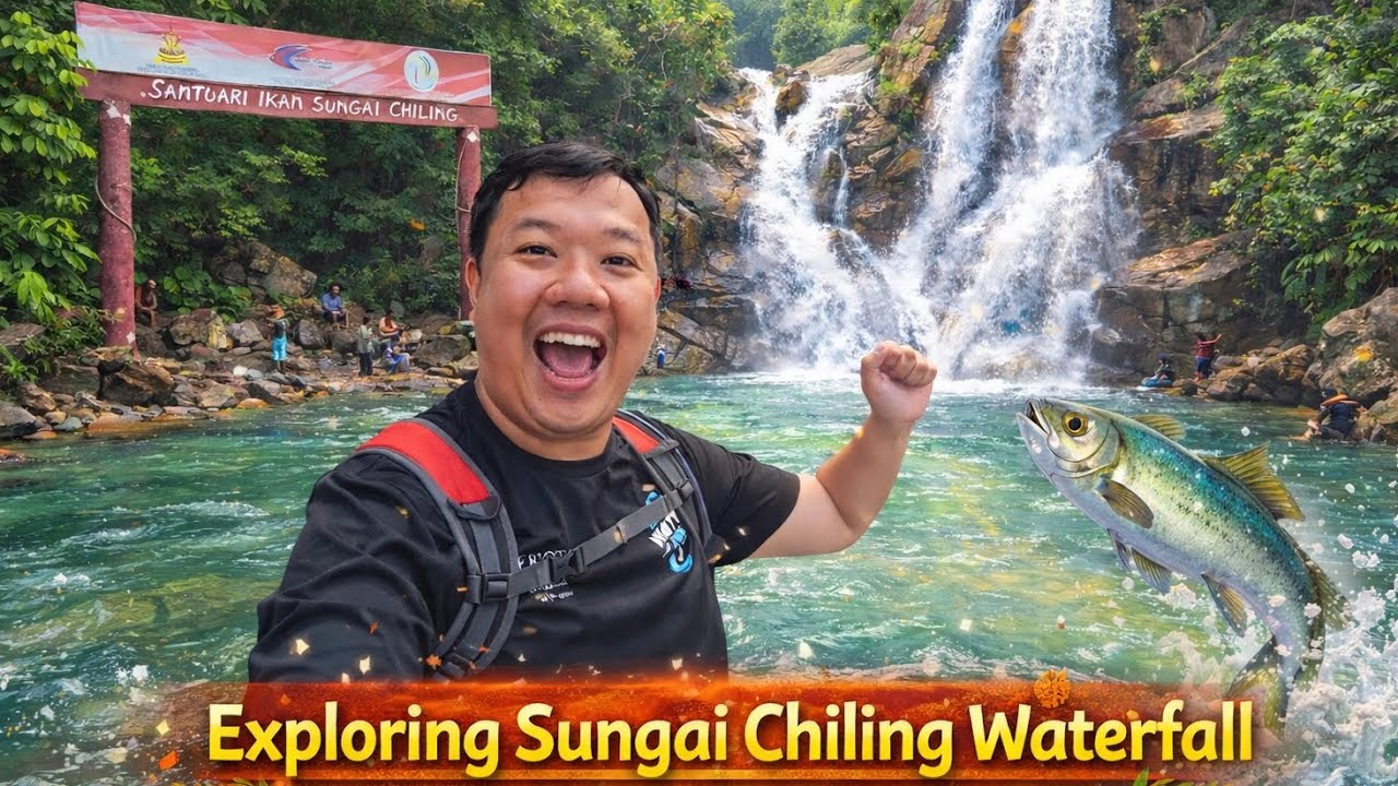 Chilling at Sg Chiling Waterfall