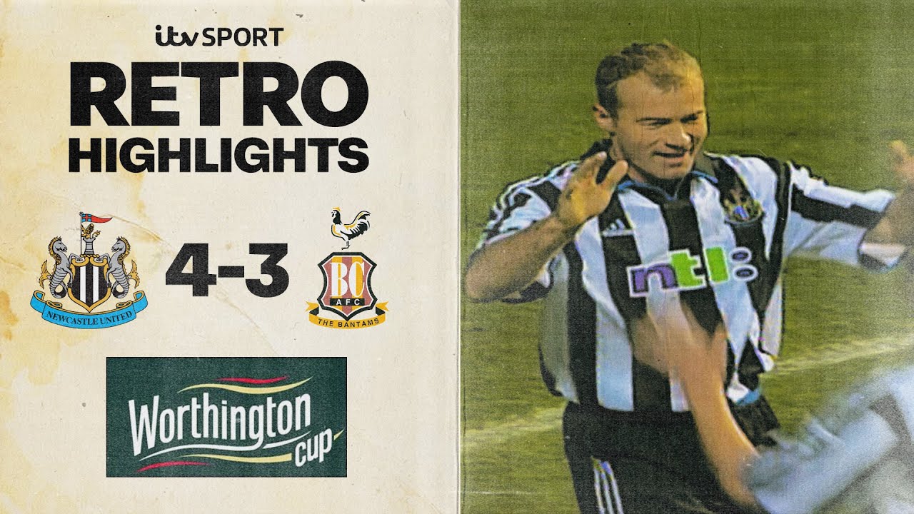 Newcastle Edge Bradford in Dramatic Comeback Clash! | EFL Cup (2000) | ITV Archive