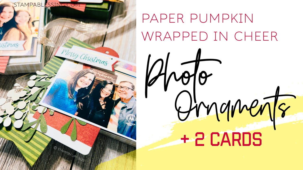 Wrapped in Cheer Photo Ornaments