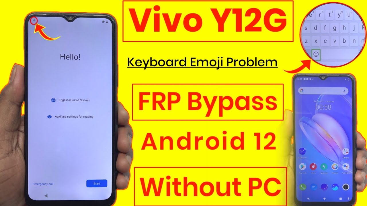 Vivo Y12G, Y12s, Y20, Y20i, Y20s, Y21, FRP Bypass | Emoji Problem Fix | Android 12 | FRP Bypass 2026