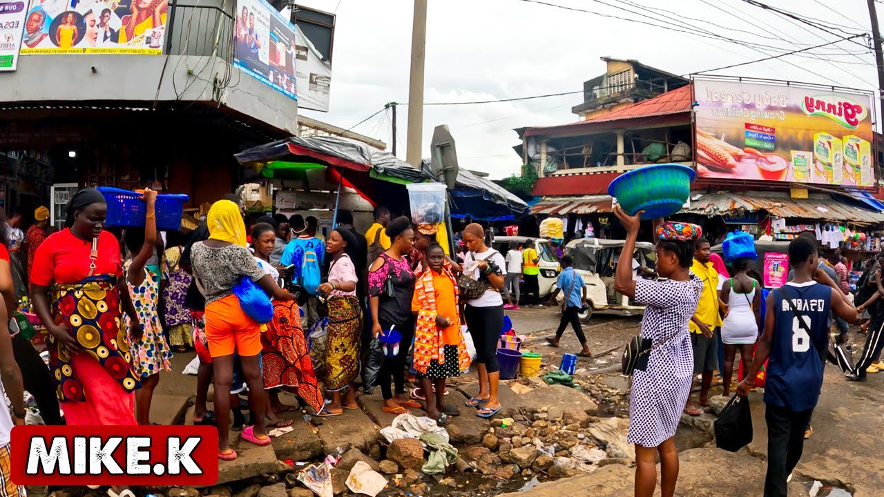 4K Walkthrough: Exploring Abacha Street -The Most Crowded Part of Freetown Sierra Leone
