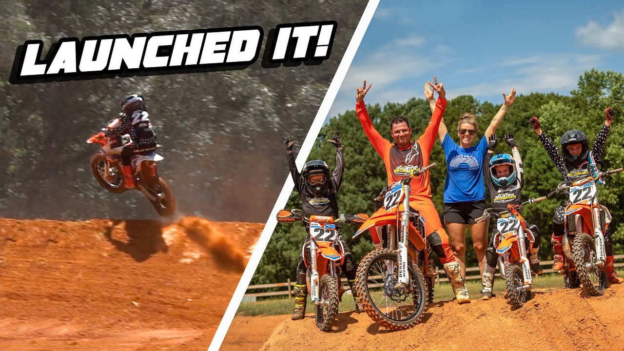 We Built Our Kids A Supercross Track! He Launched The Berm!