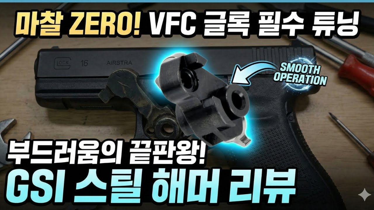 VFC 글록 유저 필수 시청! 슬라이드 걸림 해결하는 '제로 프릭션' 해머 리뷰