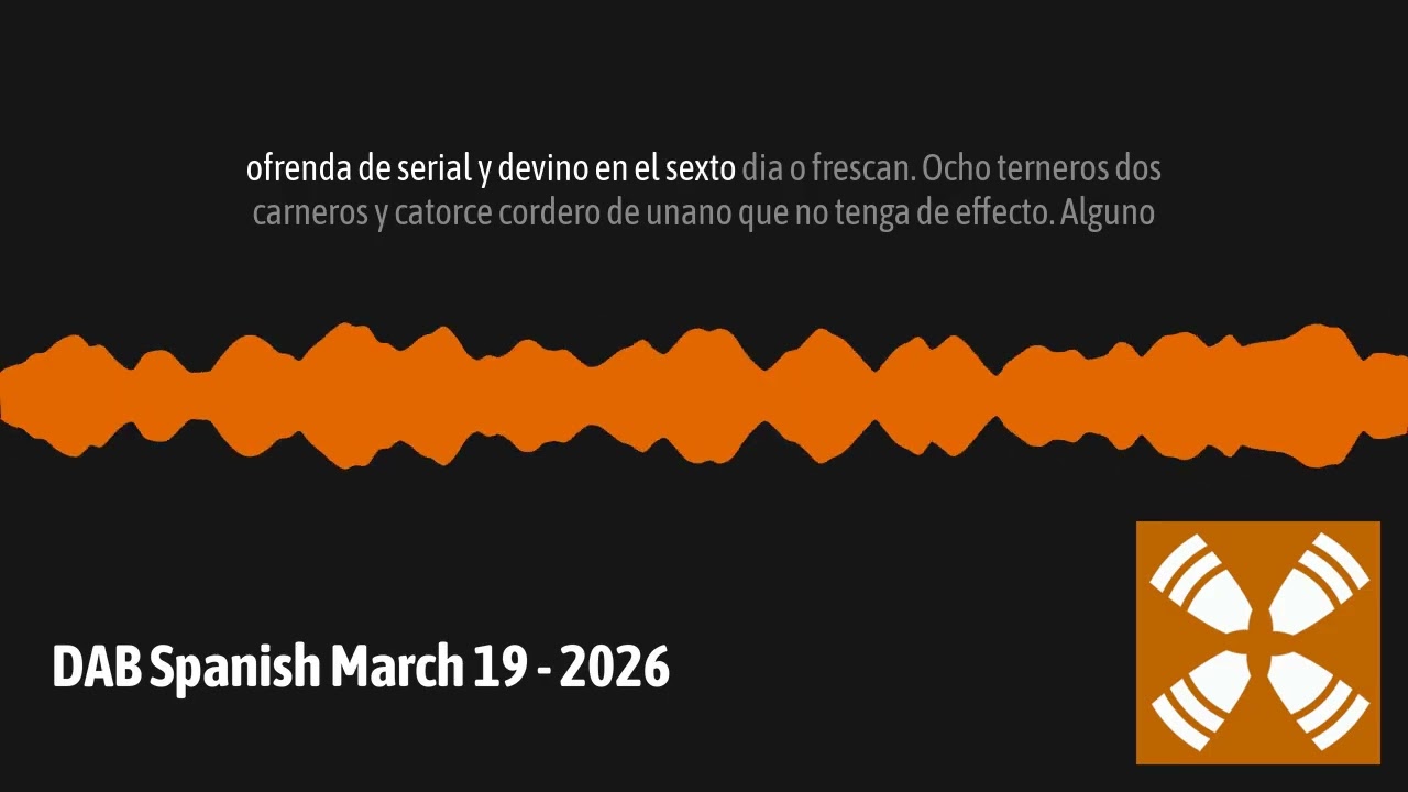 DAB Spanish March 19 - 2026 | 1 Year Daily Audio Bible En Espanol