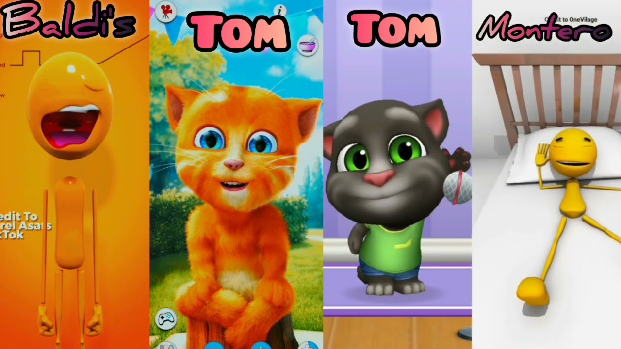 Baldi's-Montero vs Talking Tom Friends | Who is best!😂😅 #talkingtom #talkingfriends #baldis #montero