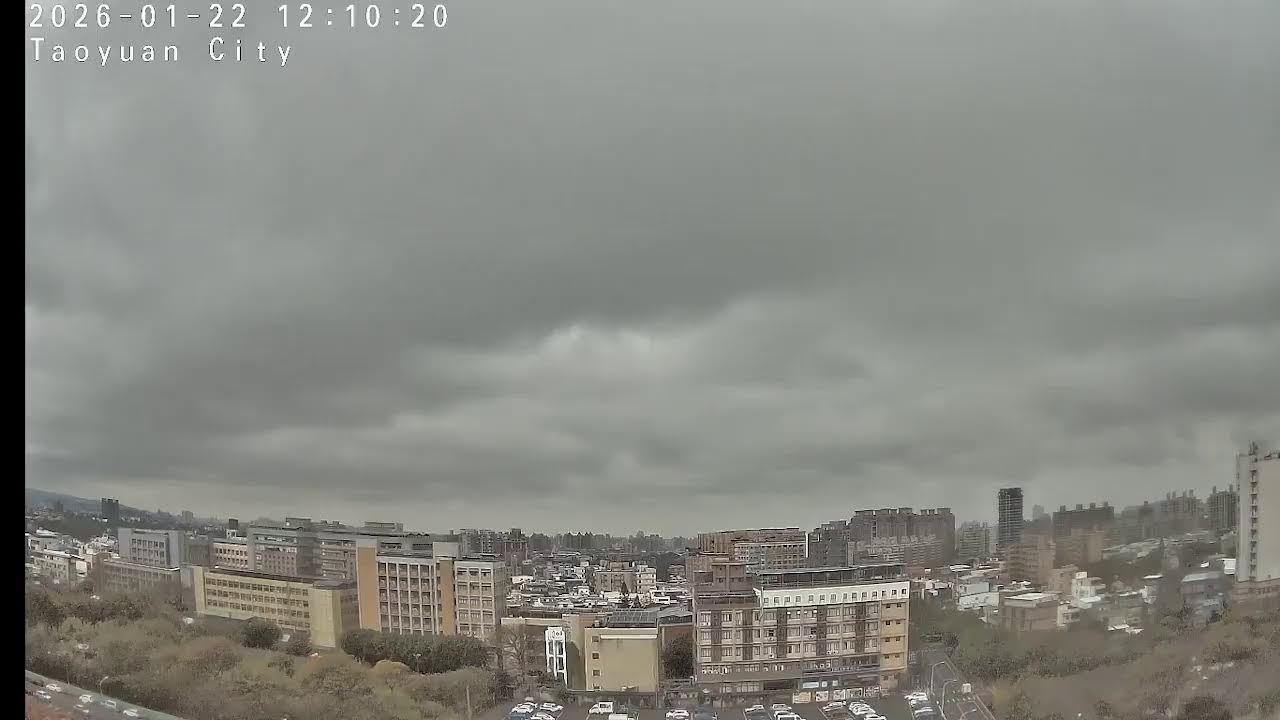 桃園市中壢區即時影像 Taoyuan Zhongli Live Cam｜天氣實況 Taiwan Weather Cam｜City View 24/7｜注意交通安全，遲到總比到不了好