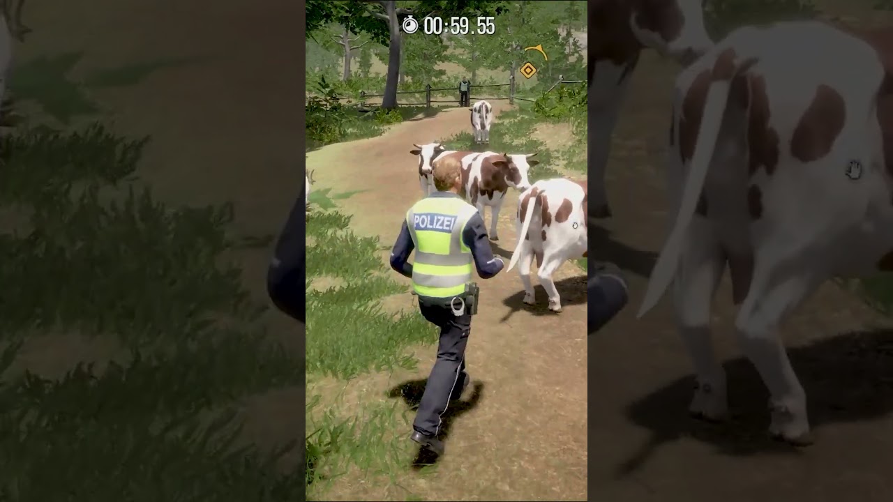 What is the cow doing on the highway? 🐄 Autobahn Police Simulator 3