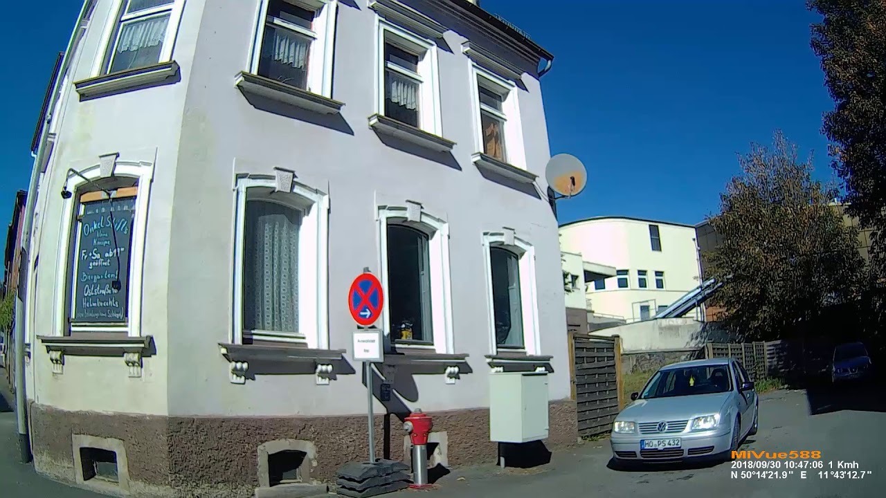 D: Stadt Helmbrechts. Landkreis Hof. Große Rundfahrt durch die Stadtmitte. September 2018