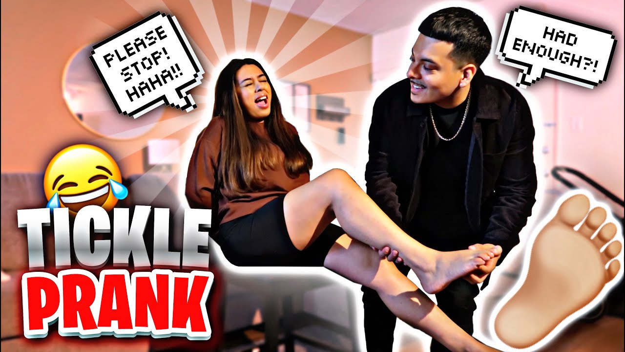 TICKLE PRANK On My WIFE!! *HILARIOUS*