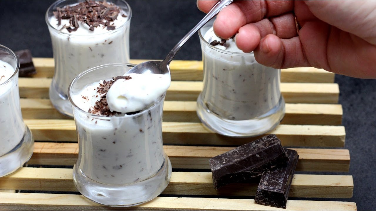Mousse de stracciatella rápida😋EN 10 MINUTOS LISTA!!