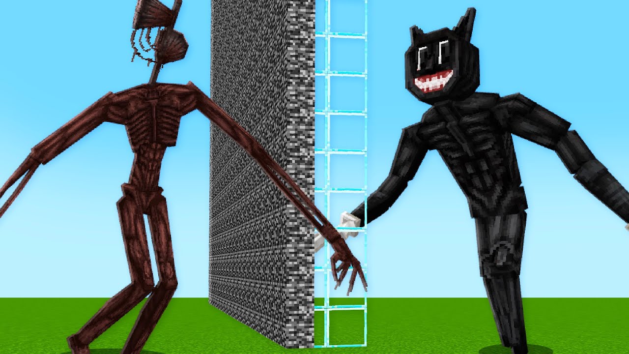SIREN HEAD vs CARTOON CAT na BATALHA DE MOBS do Minecraft