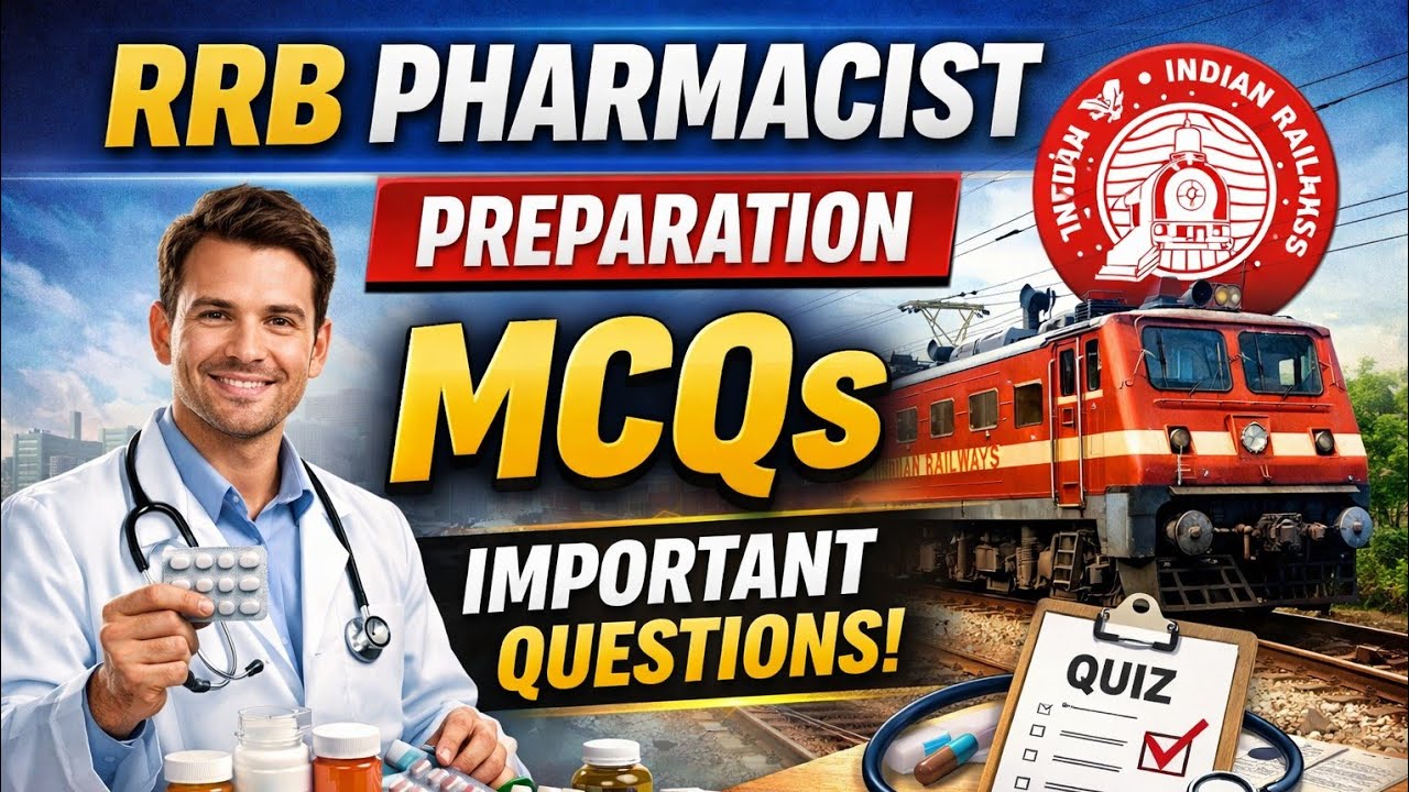 RRB Pharmacist 50 MCQs || D. pharm|| b pharm, other's|| Pharmacology
