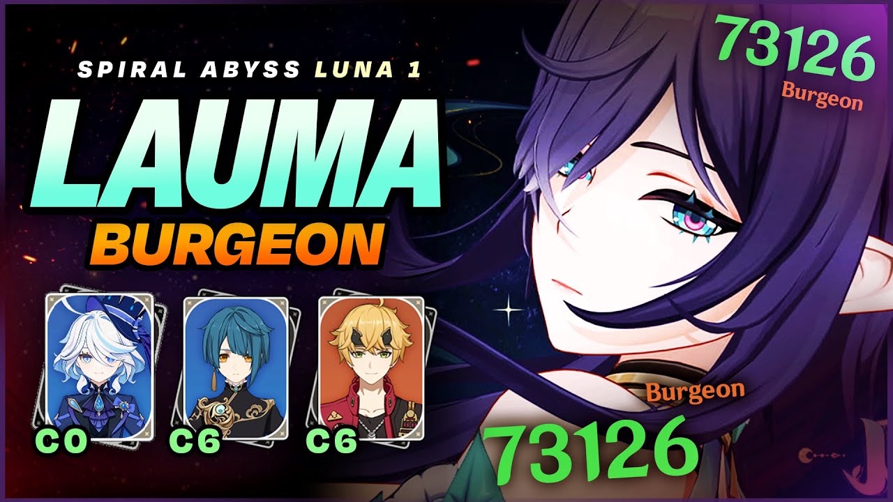 Команда C1 Lauma Burgeon ГОТОВИТ Бездну! | Spiral Abyss Luna 1 | Genshin Impact