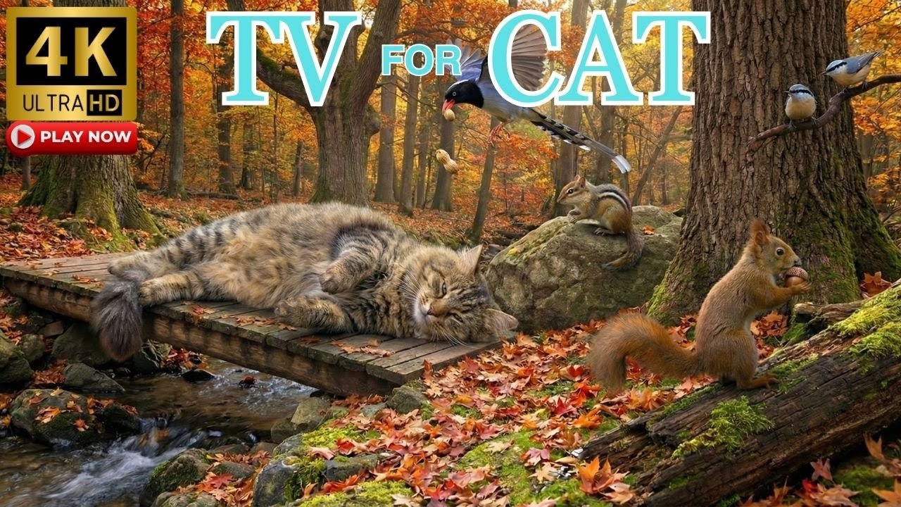 Bird TV for Cats 🌲🐦 Real Birds & Forest Sounds for Pets and Human Relaxation | 4K Ultra HD