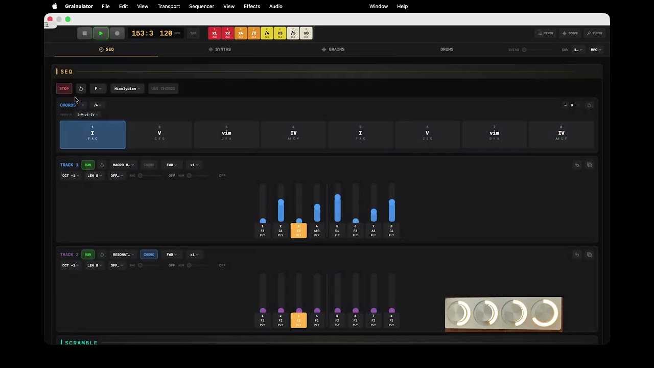 Grainulator: granular synthesis + sequencer + plaits/rings/marbles ports