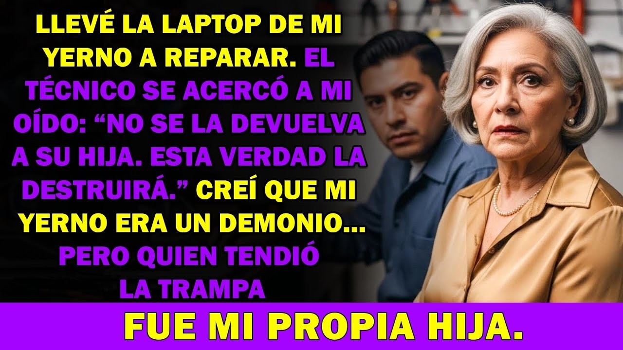 “Llevé la laptop de mi yerno a reparar  El técnico susurró ‘No se la devuelva a su hija…’”